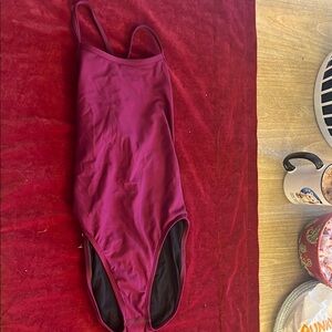 Maroon One-Piece Swimsuit